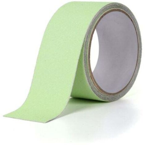 Ruban antidérapant en PVC phosphorescent de 5 m x 5 cm pour escaliers, marches, sols, décoration de sécurité