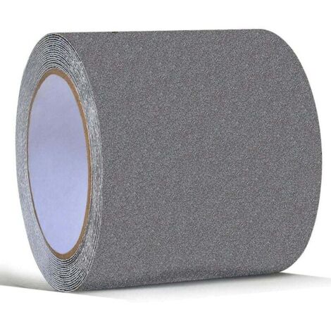 Ruban antidérapant gris à haute traction pour marches intérieures et extérieures, rampes, allées et terrasses, 4" x 5m
