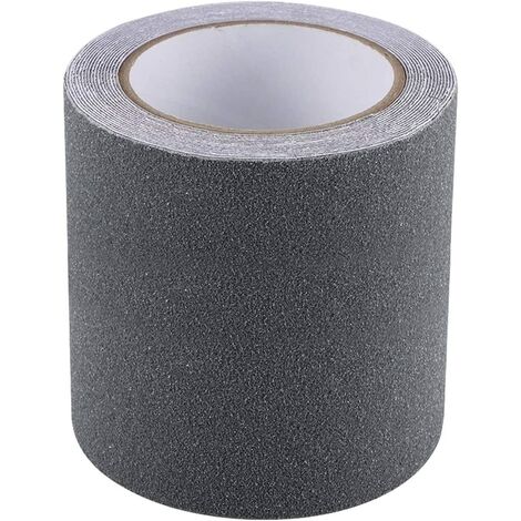 Ruban antidérapant gris à haute traction pour marches, rampes, passerelles et ponts intérieurs et extérieurs – Ruban de traction gris très résistant pour éviter les glissades et les chutes