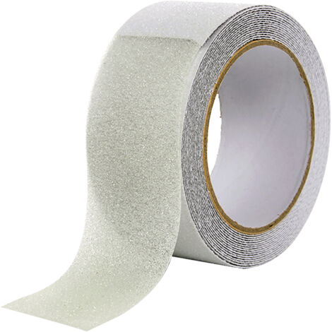 Ruban Antidérapant Premium Adhesive, 5 m x 5 cm PEVA Noir/Gris/Transparent pour Escaliers Intérieur/Extérieur, Sécurité Familiale