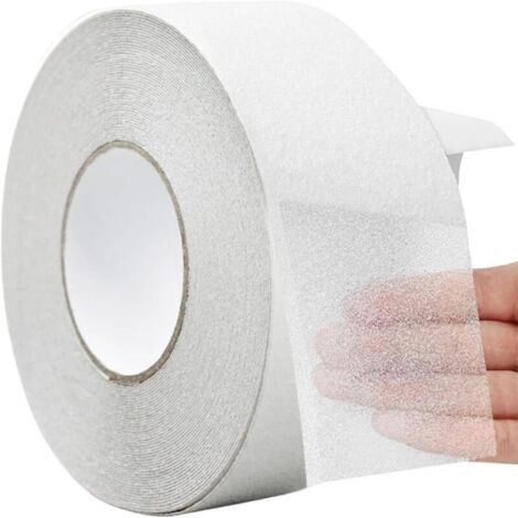 Ruban Antidérapant Transparent 5 cm x 5 m Sécurité - Bandes adhésives imperméables haute traction pour escaliers et surfaces glissantes