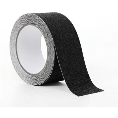Ruban antidérapant,Bandes antidérapantes avec Ruban adhésif antidérapant pour escaliers, marches, revêtements de Sol, Ruban antidérapant Solide, Autocollant, Noir (10cm x 5m, Noir)