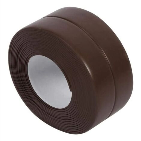 Ruban auto-adhésif étanche, 3 couleurs 3.2M de longueur, bain auto-adhésif et bande d'étanchéité murale, lavabo bord du bassin(22mm3.2M-marron)