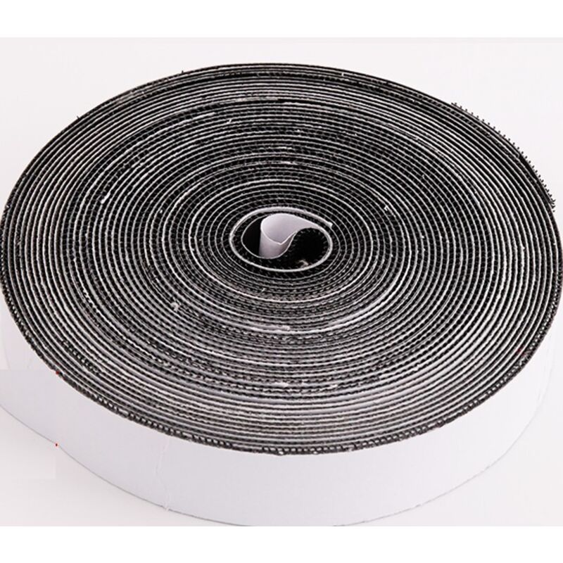 Csparkv - 1 pièce)Ruban Auto-Adhésif Scratch Hook and Loop Tape for Frame Mount, 20mm x 25M - Noir