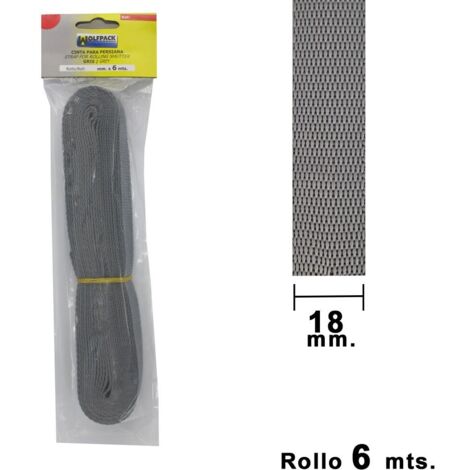 Ruban Aveugle Wolfpack Gris 18 mm. Rouleau 6 Mètres