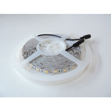 Ruban bandeau LED 14.4W/m blanc neutre 4000K longueur 5m alim 12V (non incl) 60leds/m interieur IP20