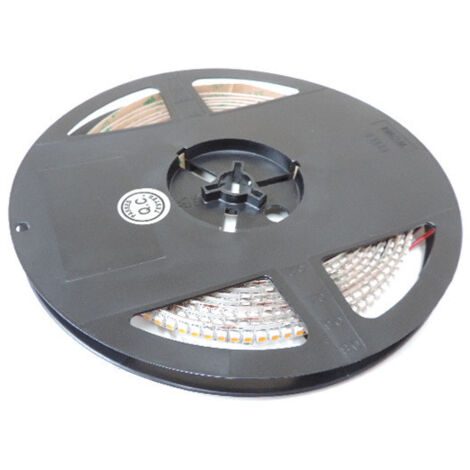 Ruban bandeau LED 19.2W/m couleur jaune orangé 2200K 1260lm longueur 5m alim 24V (non incl) 240leds/m intérieur IP20