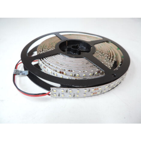 Ruban bandeau LED 38.4W/m blanc froid 6000K longueur 5m L20mm alim 24V (non incl) 240 leds/m leds IP20