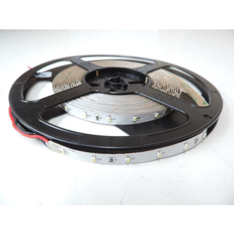 Ruban bandeau LED 7.2W/m blanc froid 6000K 760lm/m longueur 5m alim 24V (non incl) 60leds/m intérieur IP20
