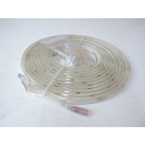 Ruban bandeau LED 7.2W/m blanc naturel 4000K longueur 5m alim 12V (non incl) TPU exterieur IP65