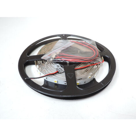 Ruban bandeau LED 7.2W/m naturel 4000K 470lm/m longueur 5m souple SMD5050 alim 12V DC (non incl) 30leds/m interieur IP20