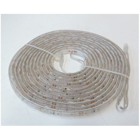 Ruban bandeau LED étanche 7.2W/m blanc chaud 3000K 740lm/m longueur 5m alim 12V (non incl) exterieur IP65