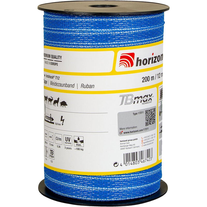 Ruban bleu hotshock T12 200 m Horizont