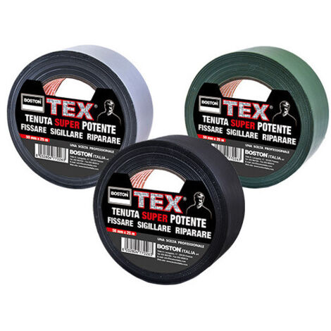 Ruban Boston Tex 48 mm×25 m toile polyéthylène verte – BOSTON