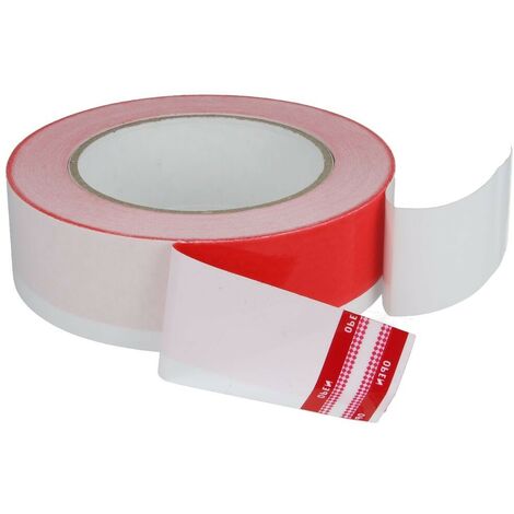 Ruban-cache rouge/blanc 35 mm