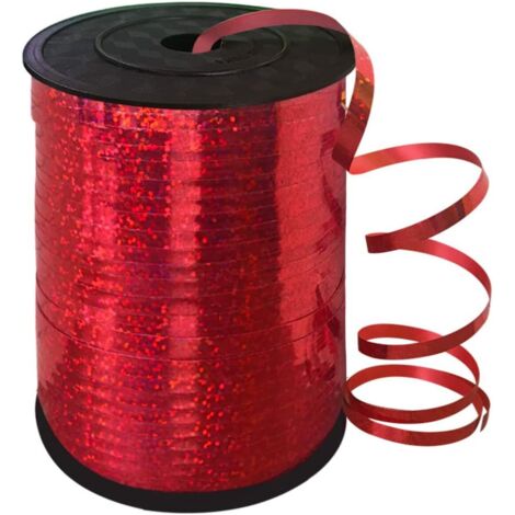 Ruban cadeau laser rouge pour ballons et décorations, longueur 500 mètres
