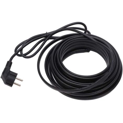 Ruban Chauffant pour Tuyaux Câble Chauffant Durable de 10 Mètres avec Voyant Lumineux pour Tuyau en PVC (Prise UE 220V)