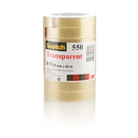 Ruban de bureau Transparent 550 Scotch 550 ( Prix pour Boîte de 8 )