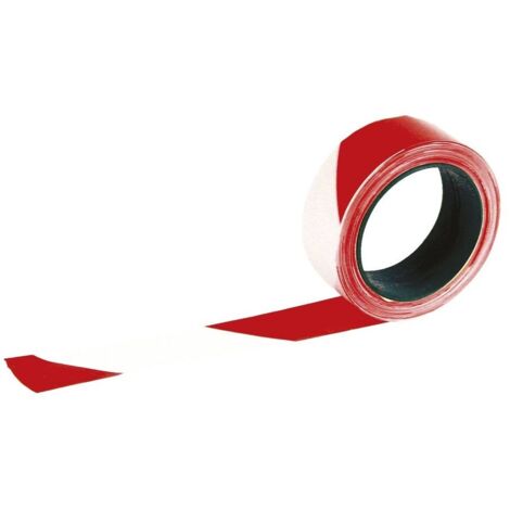 Ruban de chantier Rubaprix - Rouge/Blanc (rouleau de 100m) - T2S