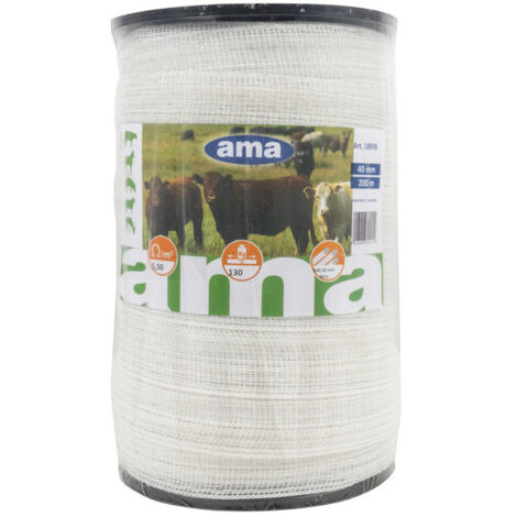 Ruban de clôture en fibre acier "Basic" 40 mm - 200 m