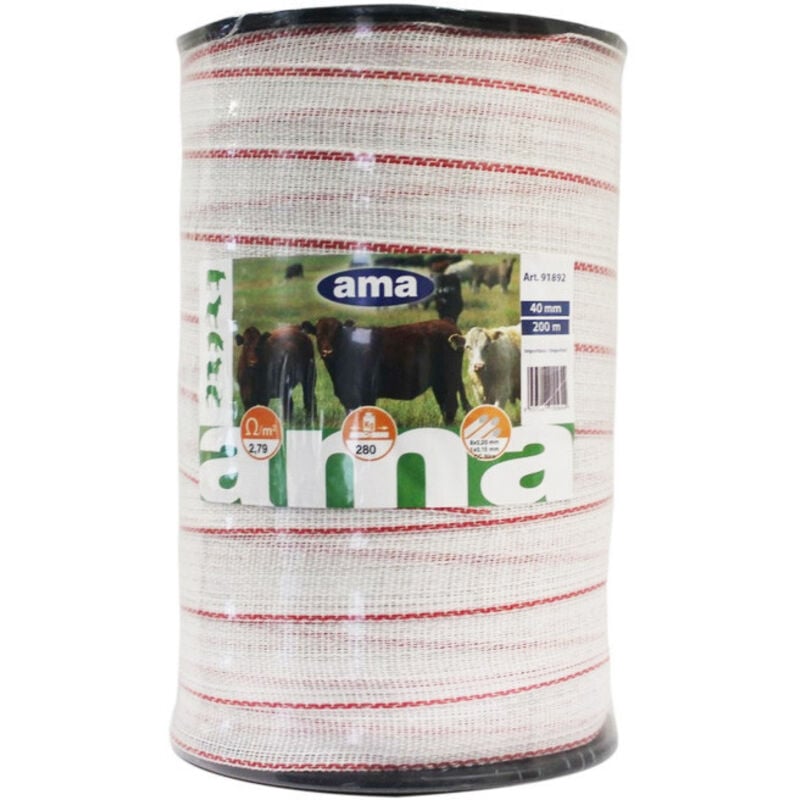 Ruban de clôture 'Fibre Acier' 40 mm - 200 m