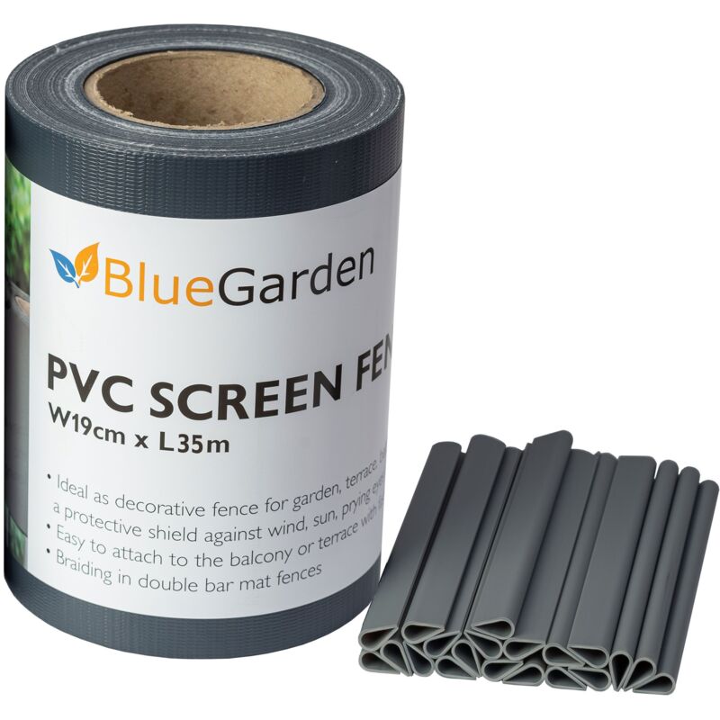 REA - ruban de clôture pvc 35M + clips grey