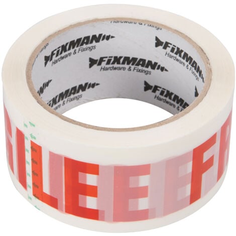 FIXMAN Ruban de conditionnement FRAGILE 48 mm x 66 m