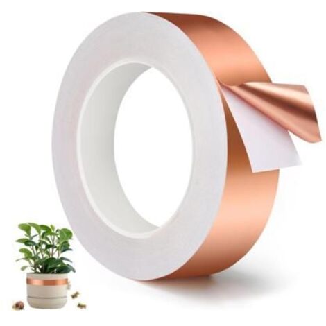 Ruban de Cuivre Anti-Limaces 20 m x 30 mm – Barrière de Protection pour Plates-bandes et Jardin surélevé contre Limaces et Escargots