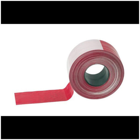 Ruban de delimitation plastique rouge et blanc largeur 80mm longueur 500m CATU