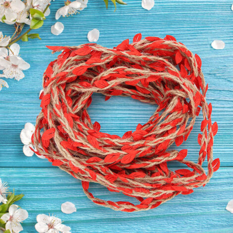 Ruban de feuilles artificielles 10 mètres - Décoration florale DIY pour guirlande et bouquet