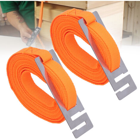 Ruban de Fixation pour Ruche Polyester - Lot de 2 avec Fermeture à Serrage - Longueur 5m Largeur 2cm 2 Pièces