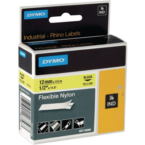 Ruban de marquage l. de bande 12 mm L. de ruban 35 m ruban souple en nylon noir (Par 5)