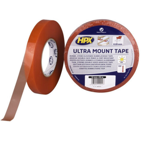 Ruban de montage, double face, extra fin, transparent, 19 mm x 10m