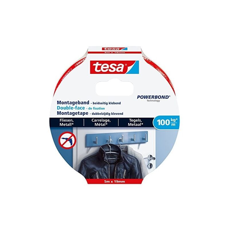 Ultra fort ruban de montage pour carrelage et métal, 77747-00000-00 - Tesa