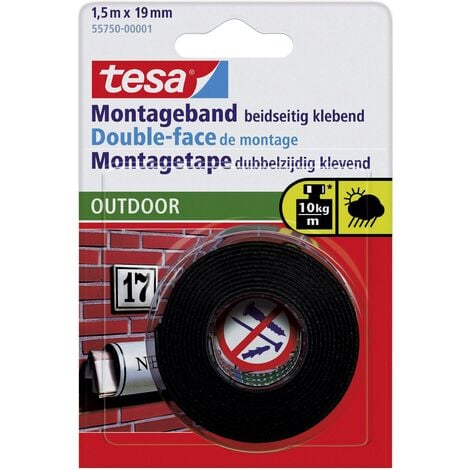 Ruban de montage tesa® Powerbond tesa 55750 noir (L x l) 1.5 m x 19 mm 1 pc(s) S19706