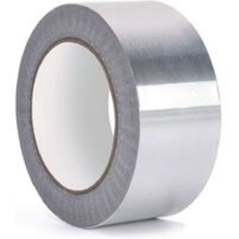 Ruban de Papier Daluminium Ruban Adhésif Aluminium, Haute Température, Étanche, pour Conduits, Réparation de CVC, Réparation de Métaux, Fabrication de Bijoux, Argent（5 mm x 50，2 rouleaux）