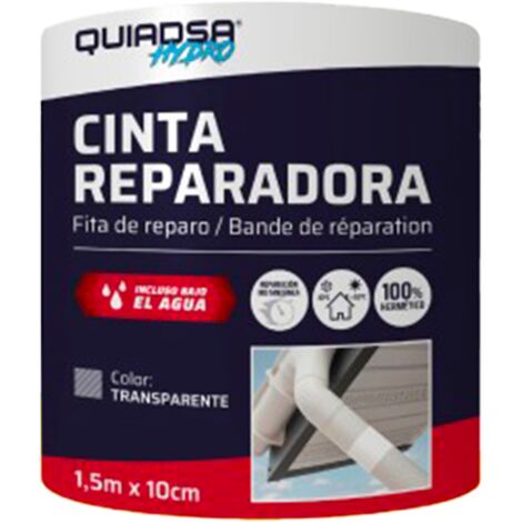 Ruban de Réparation Étanche Transparent - 10 cm x 1,5 m - Spécial réparation et bouchage de fuites -