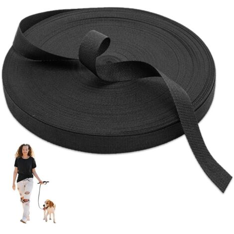 Ruban de Sangle Nylon Noir 10 Mm X 10 M, Couture Sac, Sangle Lourde, Collier Chien, Toile Ceinture, Remorquage, Bagage, Fixation DIY