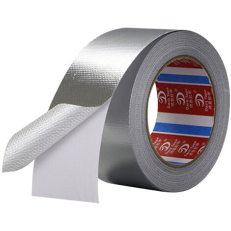 Ruban de Scellement Résistant,45 mm x 25 m Ruban Adhésif en Aluminium Renforcé,Ruban Adhésif en Aluminium,Haute Températures,pourVentilations,Climatisations,Conduits,Réparation,(Argent)