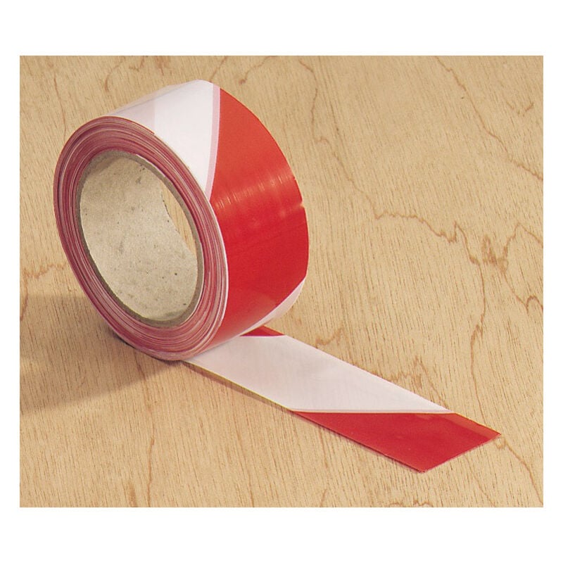 L'outil Parfait - ruban de chantier bicolore blanc/rouge dim 5CMX100M 1518000