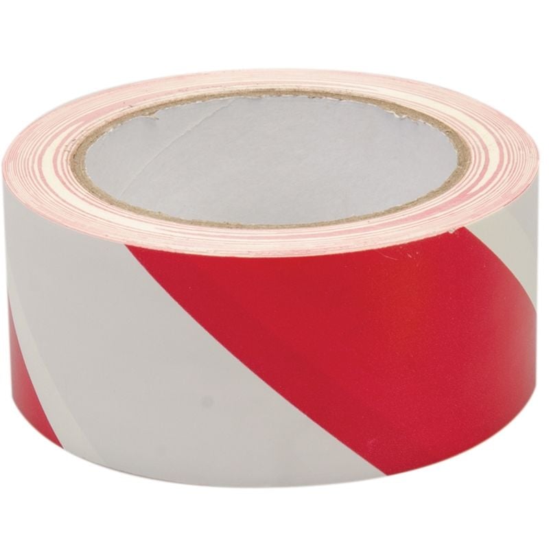 Ruban de signalisation de danger 50 mm x 33 m rouge/blanc Fixman 188781