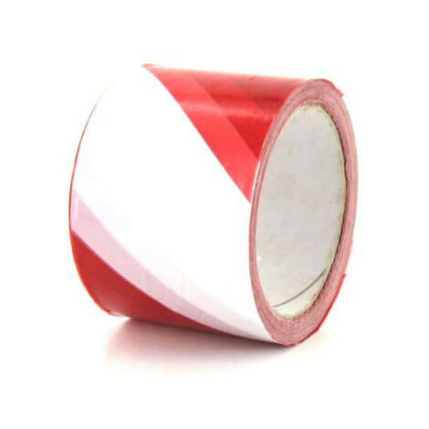 Ruban de signalisation rouge et blanc 100m