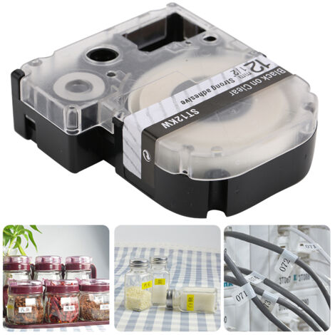Ruban de transfert thermique 12mm pour imprimantes Epson LW - Étiquettes durables multicolores