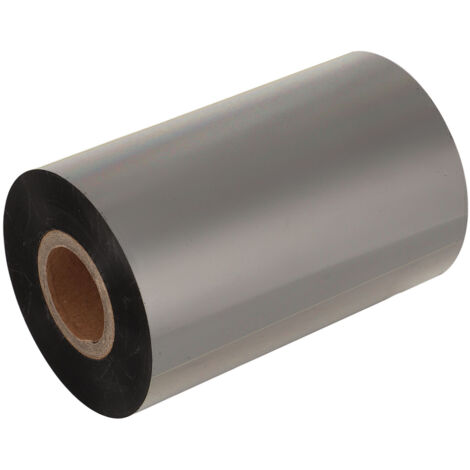 Ruban de transfert thermique noir pour étiquettes antistatique, impression code-barres, compatible imprimantes industrielles.