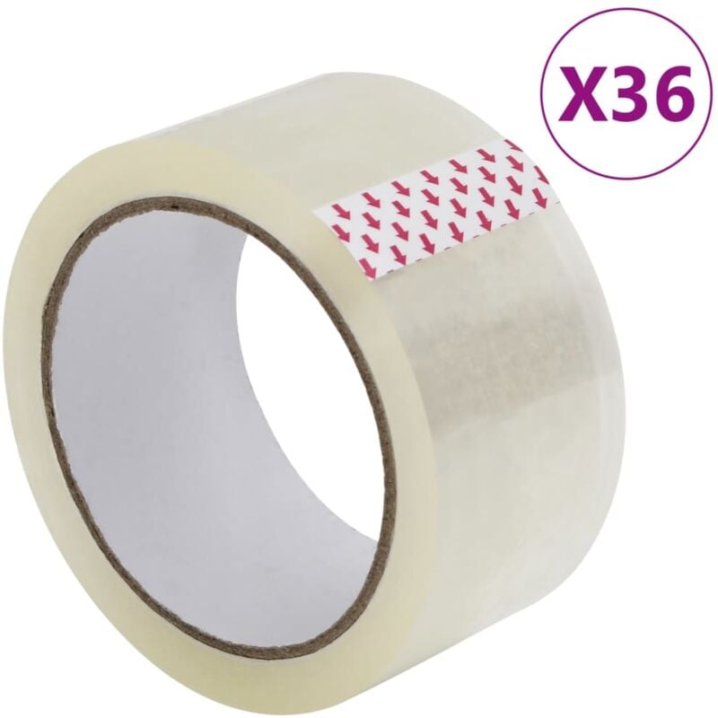 Vidaxl - Ruban d'emballage 36 pcs transparent 48 mm x 66 m