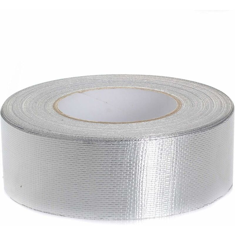 Ruban d'étanchéité en aluminium renforcé 50 mm x 50 m Ruban d'étanchéité en aluminium + renfort en fibre de verre + TKD5022