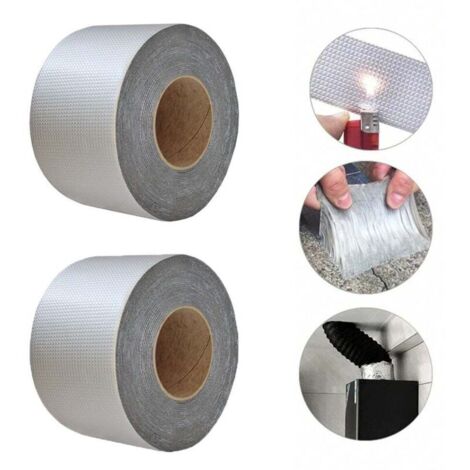 Ruban d'étanchéité en aluminium Super étanche,2 pièces, 1m, ruban de réparation épais auto-adhésif pour une étanchéité et une fixation solides