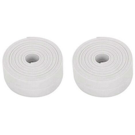 Ruban d'étanchéité étanche pour douche, lavabo et baignoire, 3,2 m x 3,8 cm, blanc.