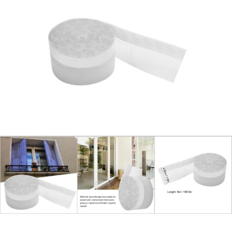 Ruban d'étanchéité transparent autocollant 5m pour porte fenêtre isolation acoustique anti-poussière (45mm)