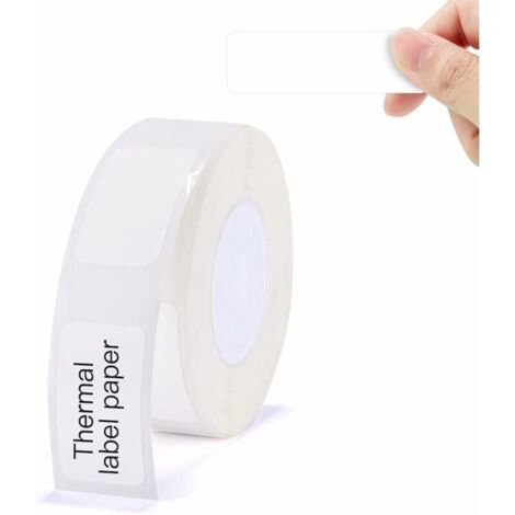 Ruban d'étiquettes autocollantes pour imprimante thermique NIIMBOT D11/D110/D101 imperméables indéchirables et faciles à remplacer Blanc 15 x 50 mm